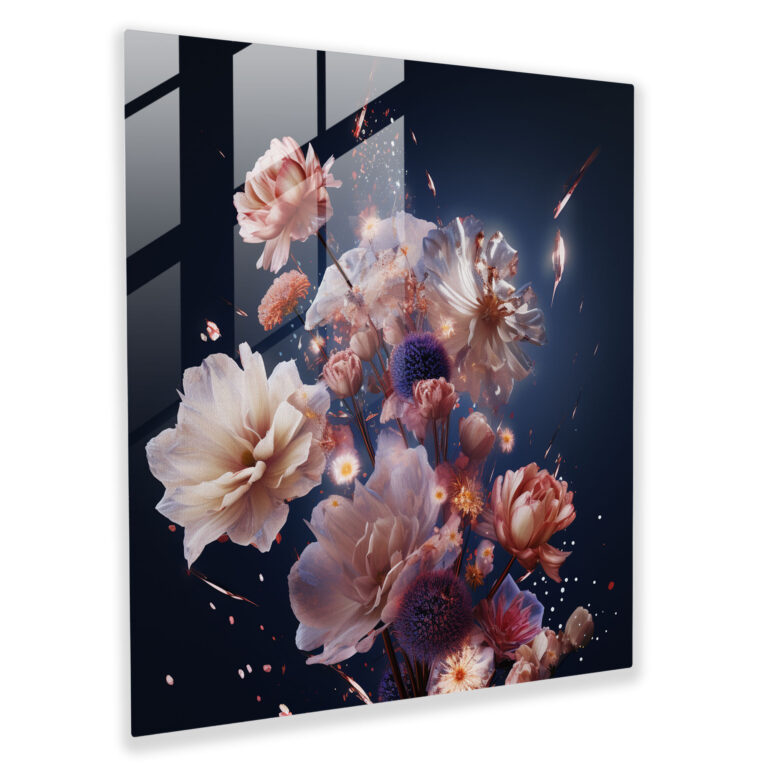 Dry Flower Glass Print - Dry Flower, Wall Decoration, Home Decoration, Dry Flower