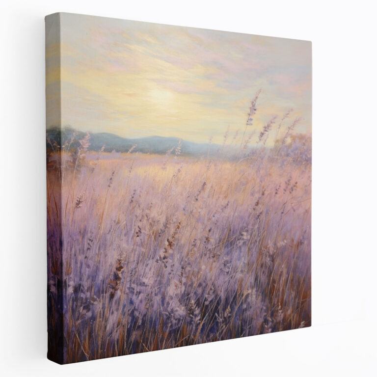 Dry Flower Lavender Field Canvas Print - Dry Flower, Home Decoration, Canvas Print, Wall Decoration