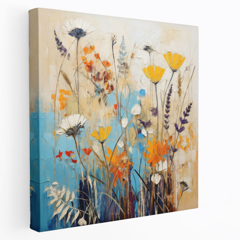 Dry Flower Abstract Canvas Print - Dry Flower, Abstract Painting, Contemporary, Dry Flower
