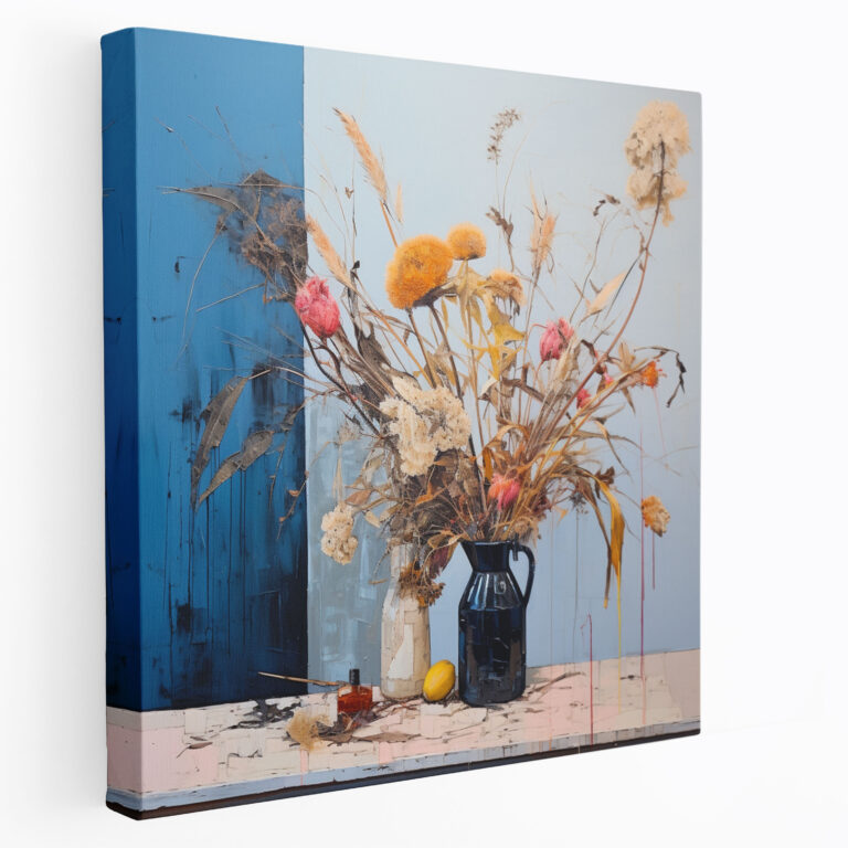 Dry Flower Still Life Canvas Print - Dry Flower, Flower Arrangements, Contemporary, Wall Decoration