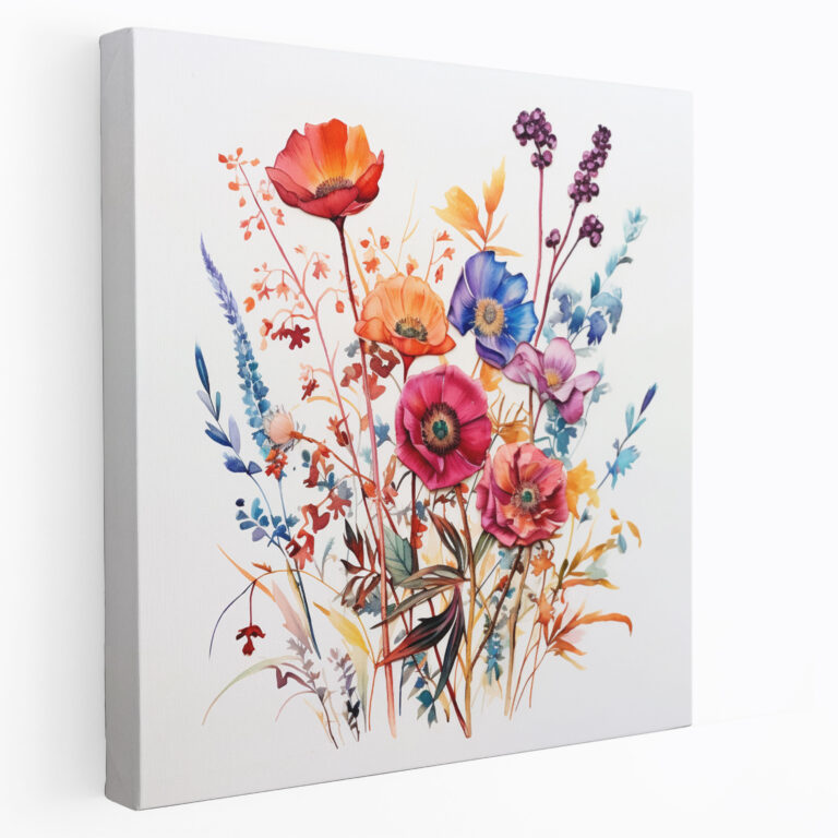 Dry Flower Canvas Print - Dry Flower, Vibrant Colors, Wall Decoration, Bold Colors