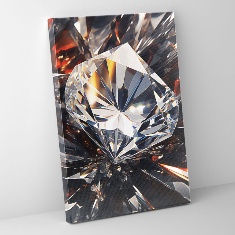 Diamond Wall Art Print - Diamond, Wall Art, Realistic Photo Print, Wall Decoration
