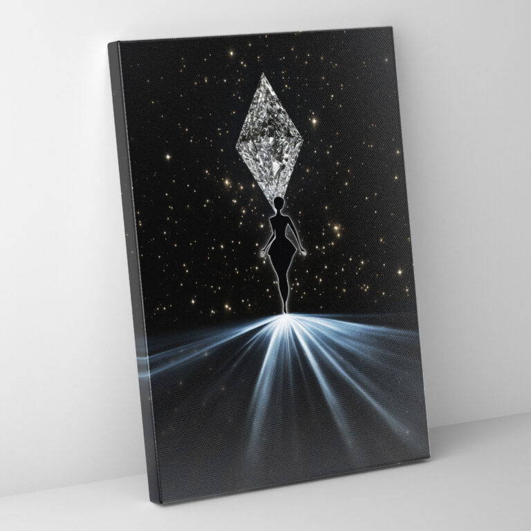 Diamond Wall Decoration - Diamond, Diamond, Dark Background, Striking Visual