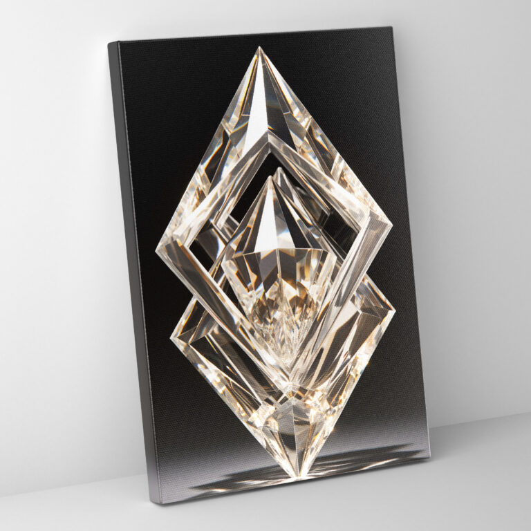 Lustrous Diamond Sculpture Wall Decoration - Diamond, Wall Art, Sculpture, Home Decoration