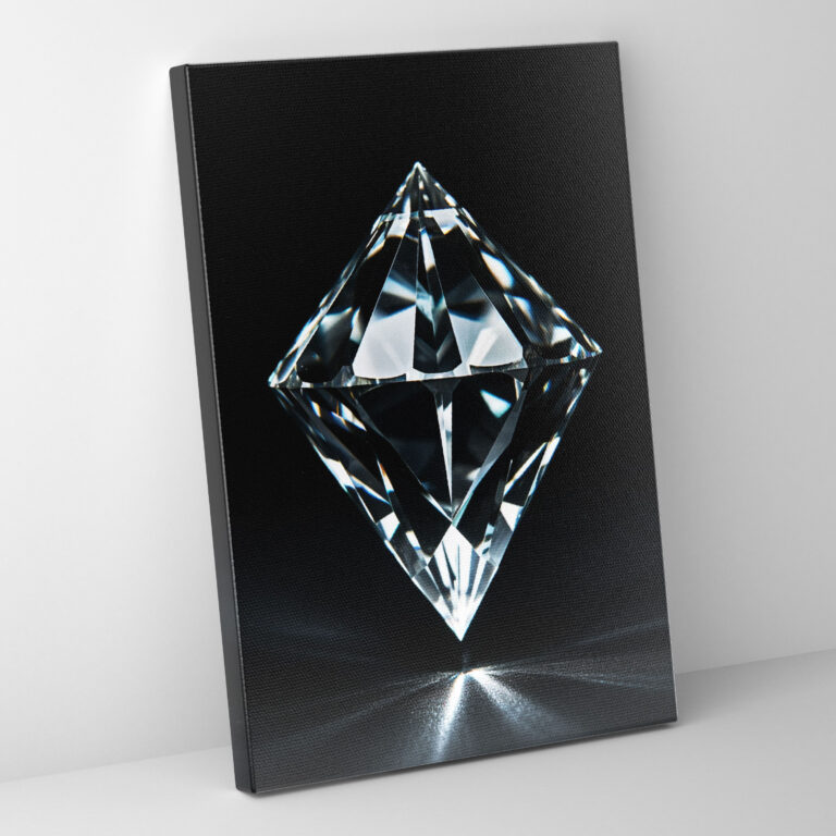 Timeless Diamond Wall Art - Diamond, Elegance, Wall Art, Black Background