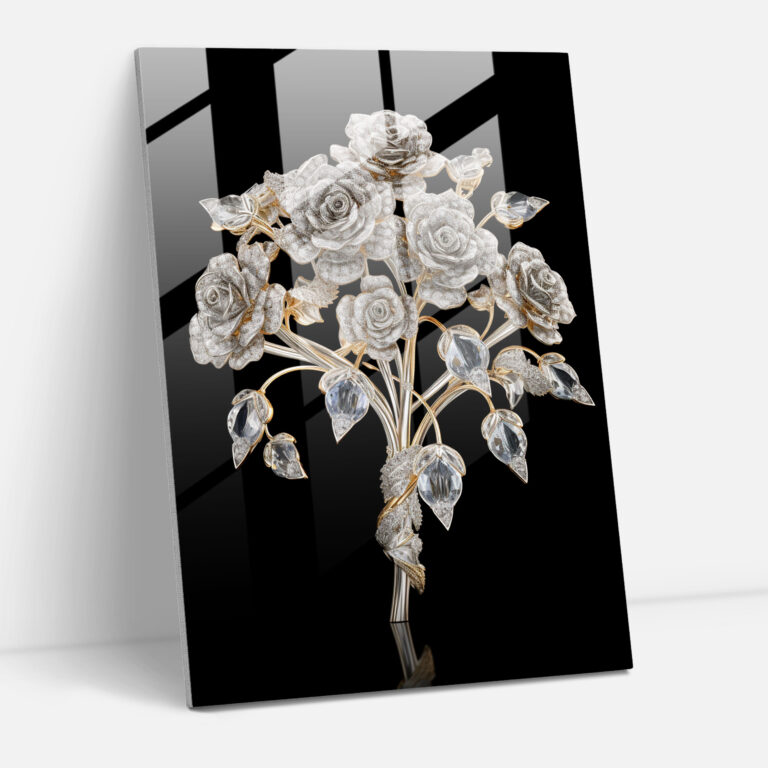Diamond Bouquet Glass Print - Diamond, Glass Art, Glass Print, Diamond