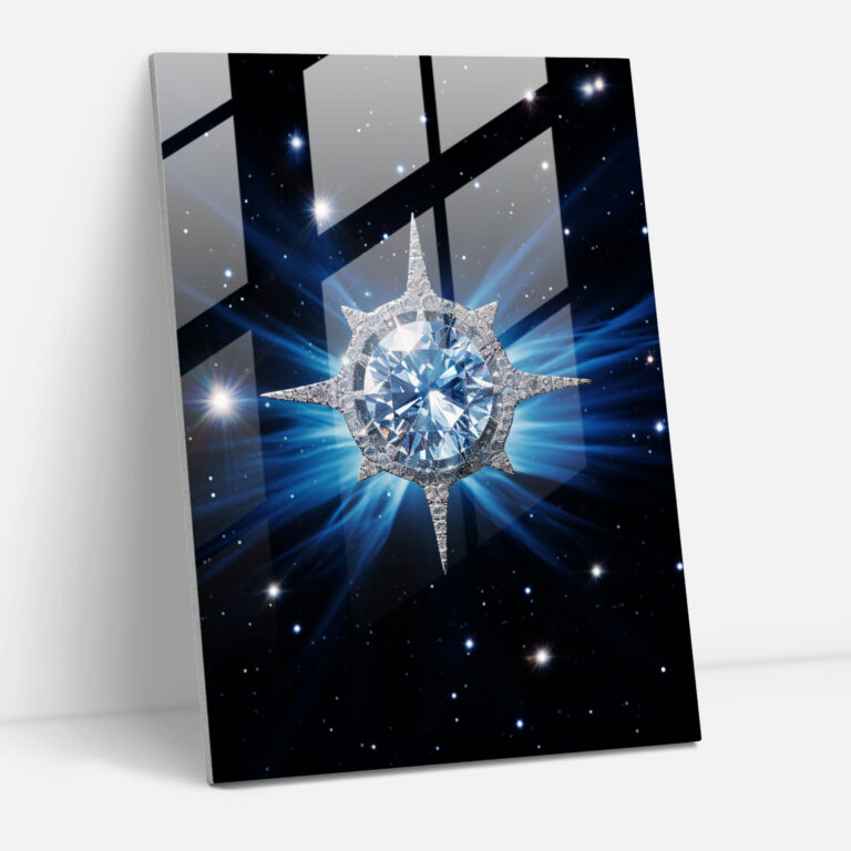 Diamond Glass Art - Diamond, Wonder, Modern Art, Wall Decoration