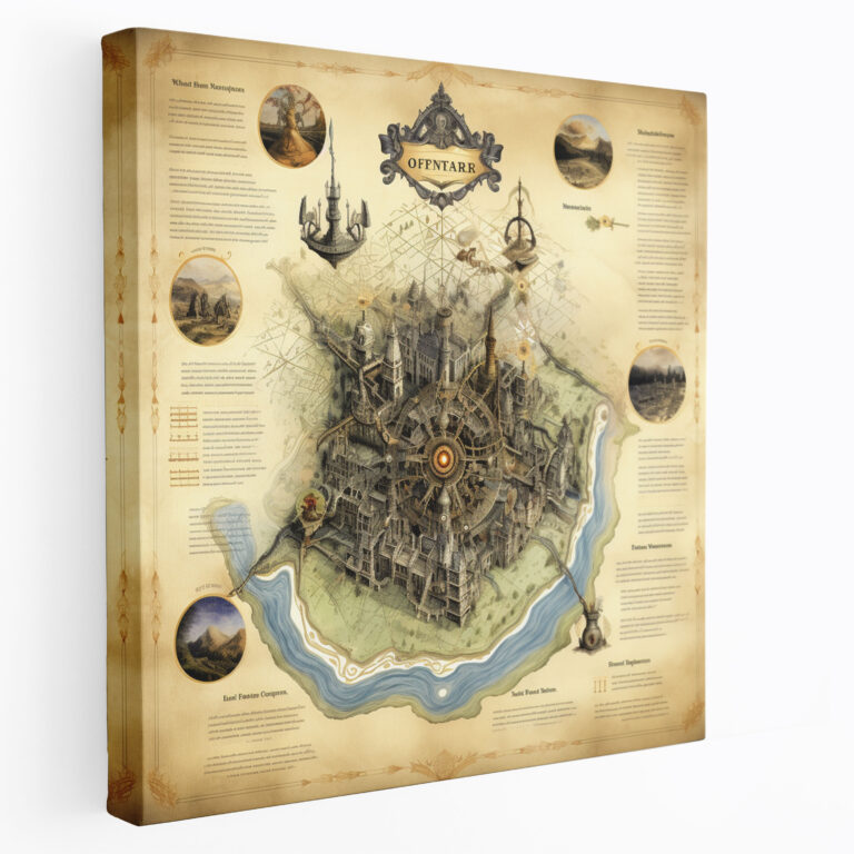 Dope Vintage Map Canvas Print - Dope, Canvas Print, Wall Decoration, Wall Art
