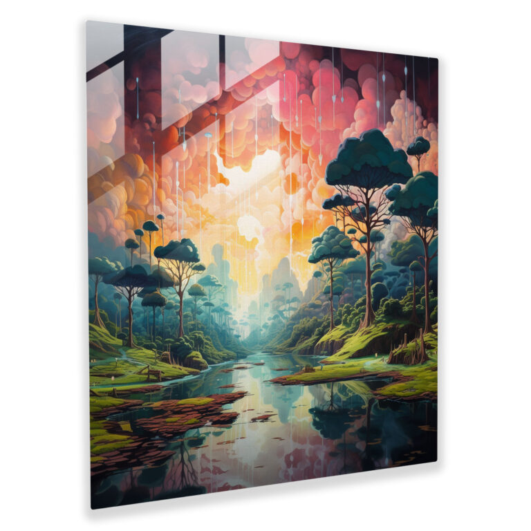 Dope Dreamland Glass Print - Dope, Glass Wall Art, Dope, Dreamy Forest