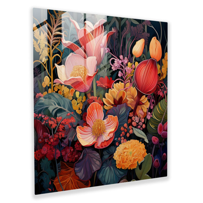 Dope Flora Glass Print - Dope, Wall Decoration, Glass Wall Art, Home Decoration