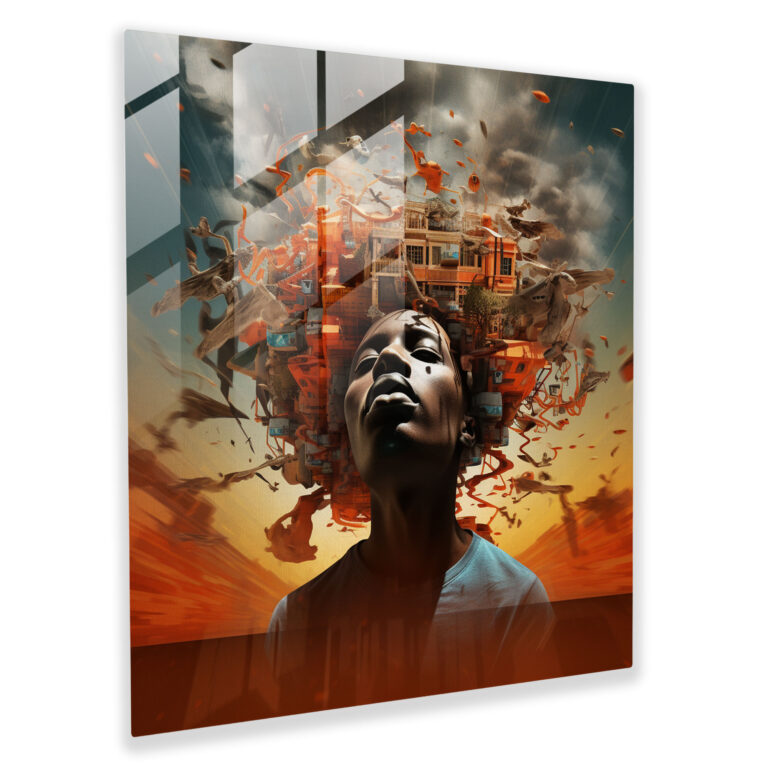 Dope Surreal Glass Print - Dope, Wall Decoration, Reality And Imagination, Glass Print