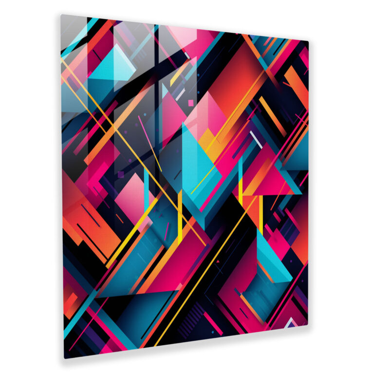 Dope Fusion - Abstract Geometric Glass Print - Dope, Dope, Glass Art, Wall Decoration