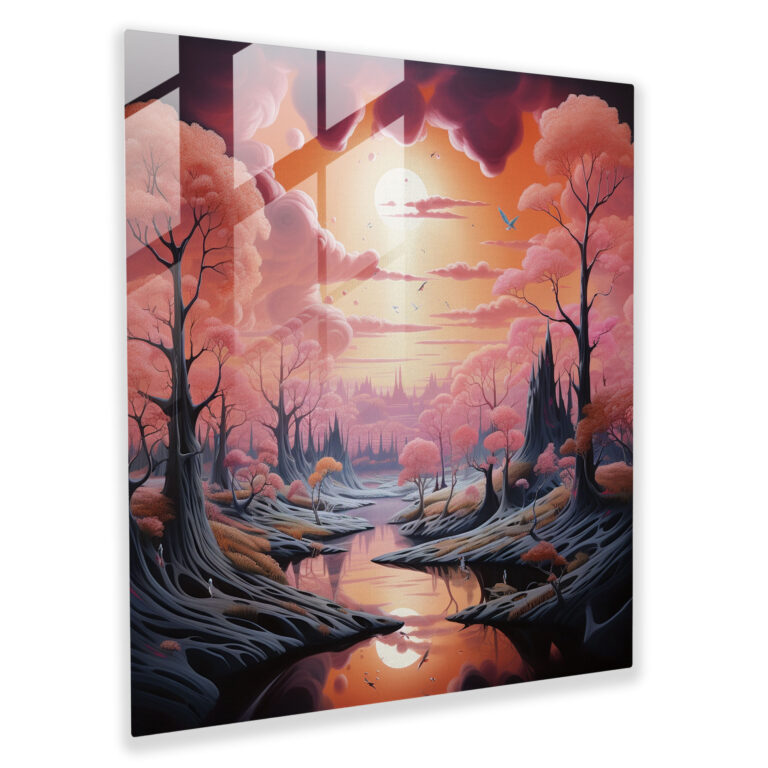Dope Serenity Horizons - Surreal Glass Print - Dope, Otherworldly, Dope, Tranquility