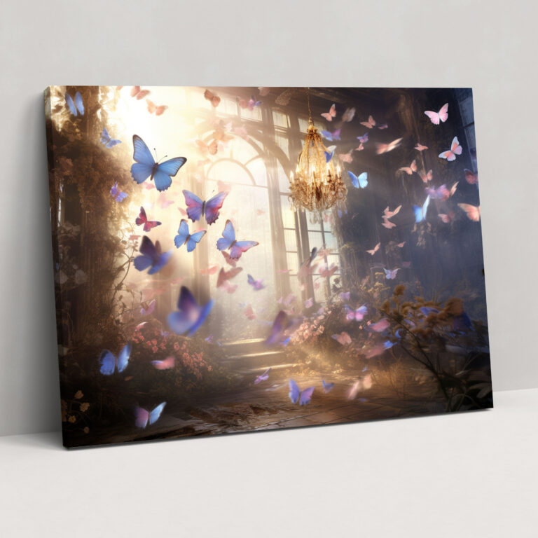 Dried Butterflies Dreamlike Canvas Print - Dried Butterflies, Tranquility, Wonder, Wall Decoration