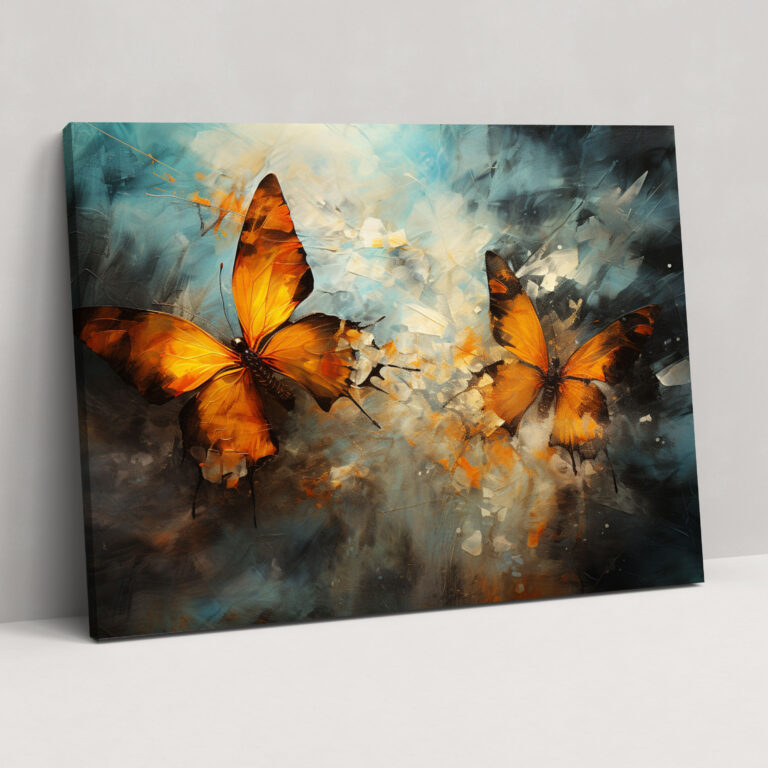 Abstract Dried Butterflies Canvas Print - Dried Butterflies, Home Decoration, Canvas Print, Canvas Wall Art