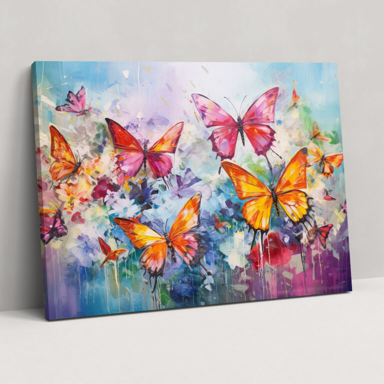 Colorful Butterflies Wall Art - Dried Butterflies, Colorful, Butterflies, Butterflies In Flight