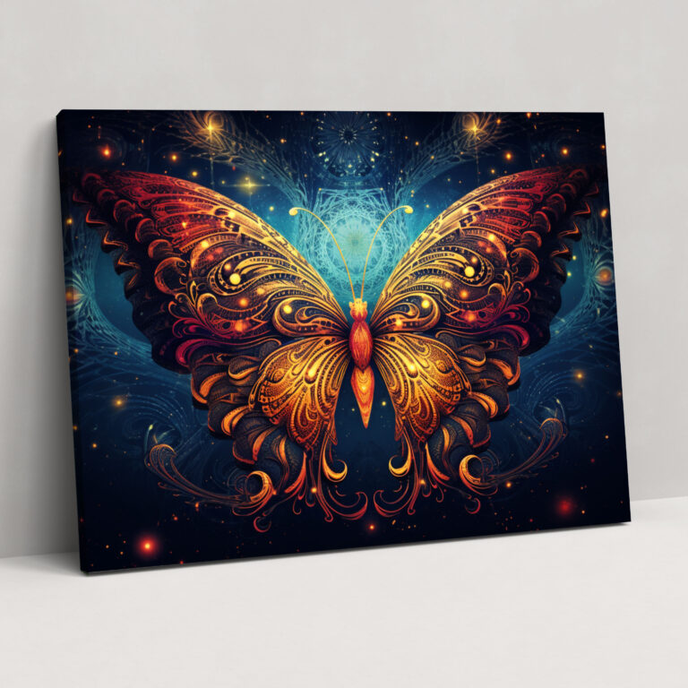 Cosmic Butterfly Canvas Print - Dried Butterflies, Canvas, Canvas Wall Art, Canvas Print