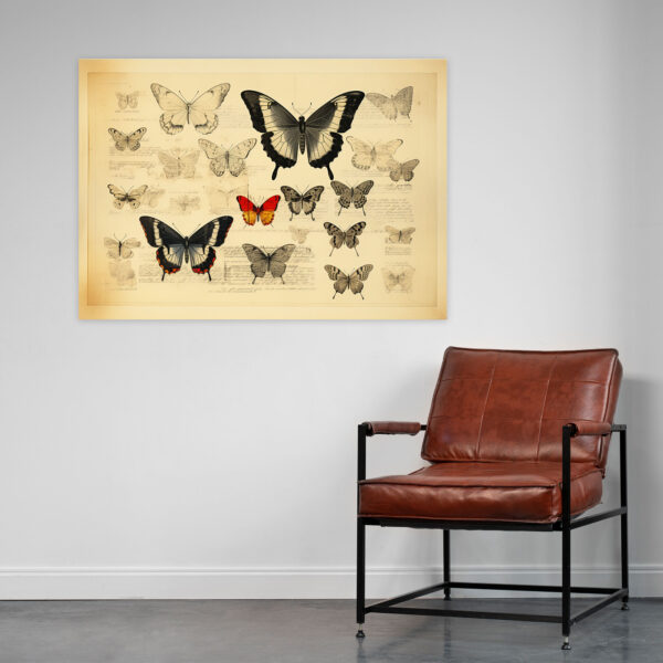 Vintage Butterfly Canvas Print - Dried Butterflies, Canvas, Canvas Wall Art, Wall Art - Image 3