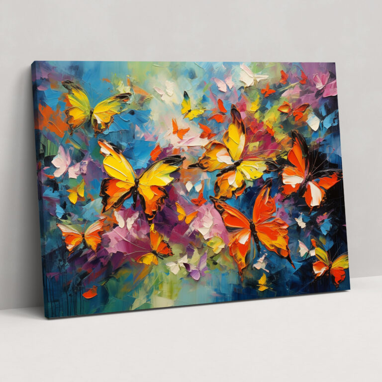 Abstract Butterflies Wall Art - Dried Butterflies, Canvas, Butterflies, Wall Art