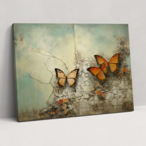 Surreal Butterflies Canvas Print - Dried Butterflies, Wall Decoration, Thought-Provoking, Butterflies