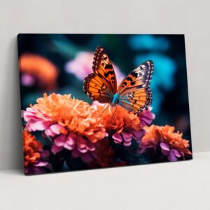Nature-Inspired Butterflies Wall Art - Dried Butterflies, Home Decoration, Butterflies, Canvas Wall Art