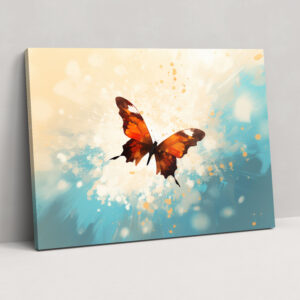 Minimalist Butterflies Canvas Print - Dried Butterflies, Canvas Wall Art, Modern, Minimalist