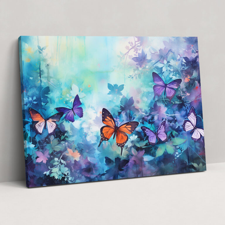 Butterflies Canvas Print - Dried Butterflies, Canvas Wall Art, Butterflies, Canvas Print