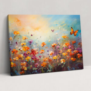 Butterflies Wall Art - Dried Butterflies, Impressionist, Canvas Print, Fluttering Butterflies