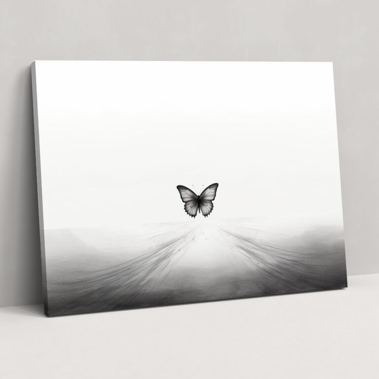 Butterflies Minimalist Canvas Print - Dried Butterflies, Canvas, Canvas Print, Wall Decoration