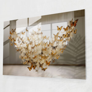 Dried Butterflies Glass Wall Art - Dried Butterflies, Dried Butterflies Photorealistic Collection, Modern Art, Glass Art