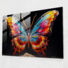 Abstract Butterfly Glass Art - Dried Butterflies, Glass Print, Modern Art, Abstract