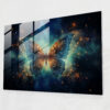 Butterfly Galaxy Glass Print - Dried Butterflies, Wall Decoration, Butterfly, Modern Art
