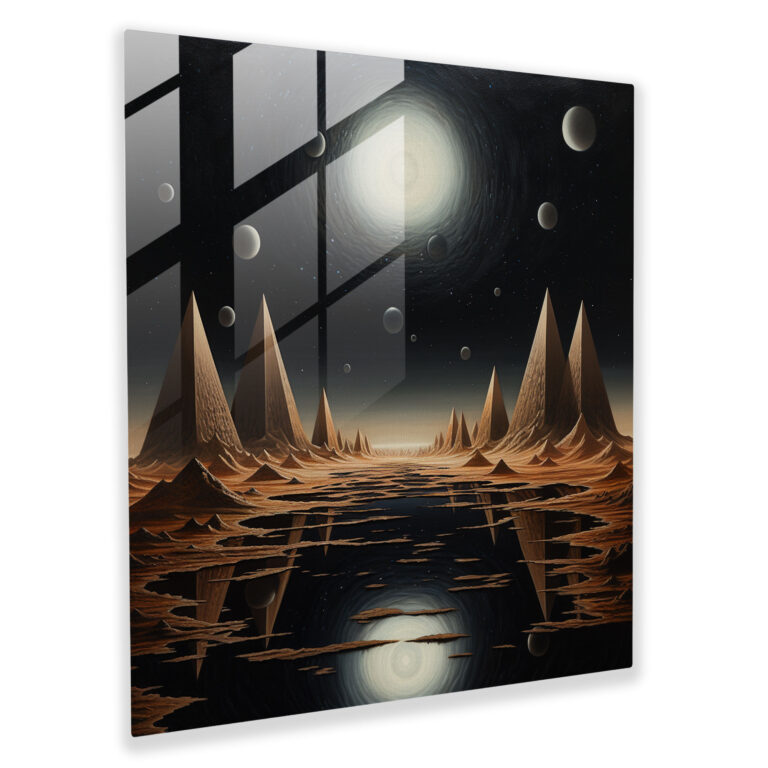 Enigmatic Deserts Glass Print - Desert, Glass Art, Glass Print, Surreal