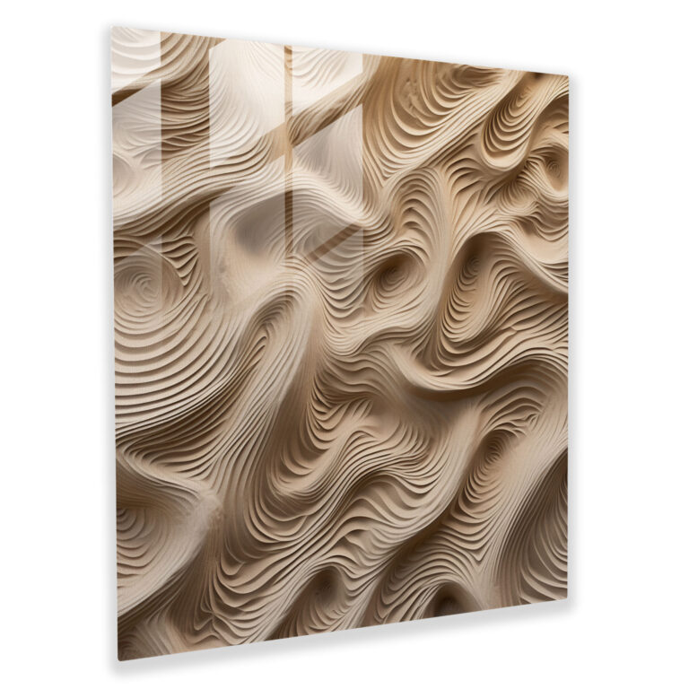 Desert Whispers Glass Print - Desert, Glass Wall Art, Modern Art, Wall Decoration