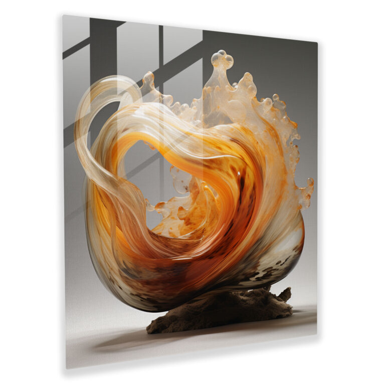 Sandstorm Illusion Glass Print - Desert, Home Decoration, Glass Wall Art, Glass Art