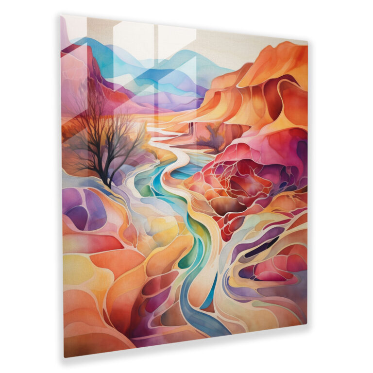 Desert Dreams Glass Print - Desert, Wall Decoration, Glass Wall Art, Glass Art