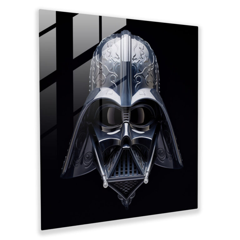 Artistic Glass Print - Intriguing Darth Vader Mask - Darth Vader, Modern Art, Glass Art, Star Wars