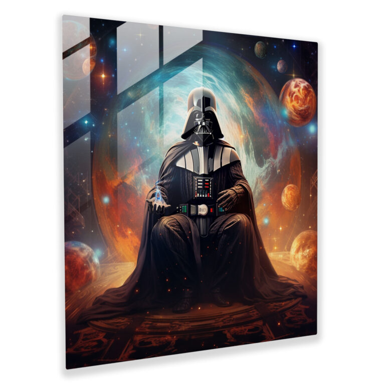Cosmic Meditations Glass Print - Darth Vader - Darth Vader, Glass Art, Star Wars, Modern Art