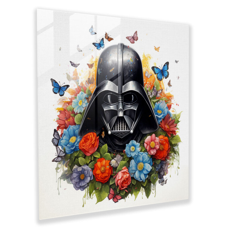 Whimsical Glass Print - Darth Vader, Glass Print, Glass Wall Art, Wall Decoration