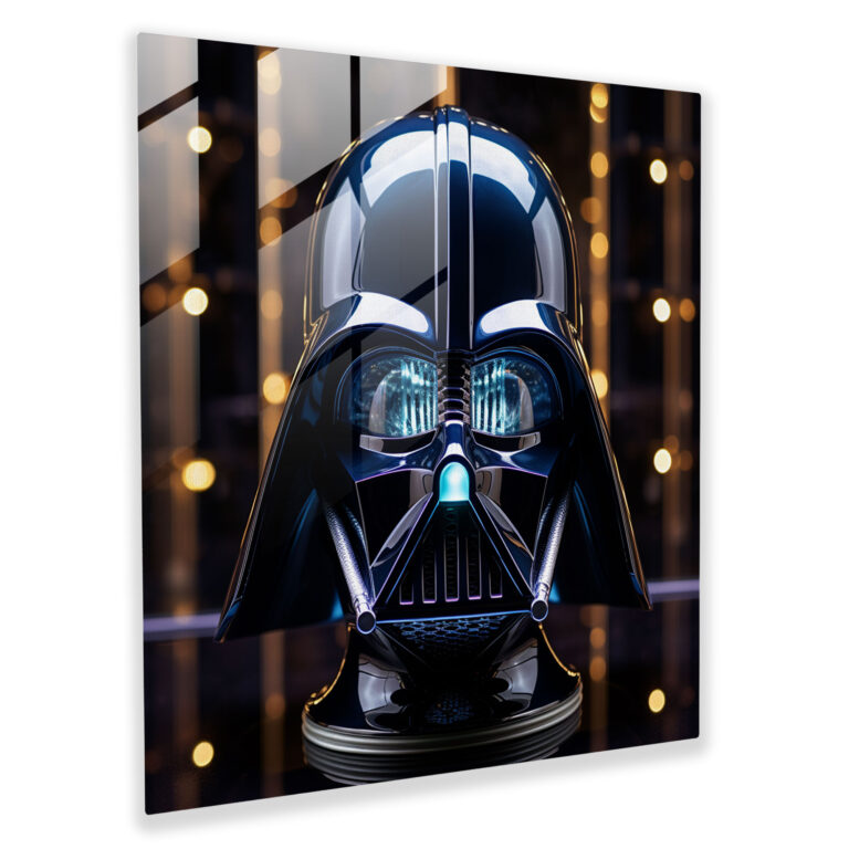 Darth Vader Photorealistic Glass Print - Darth Vader, Modern Art, Star Wars, Glass Print