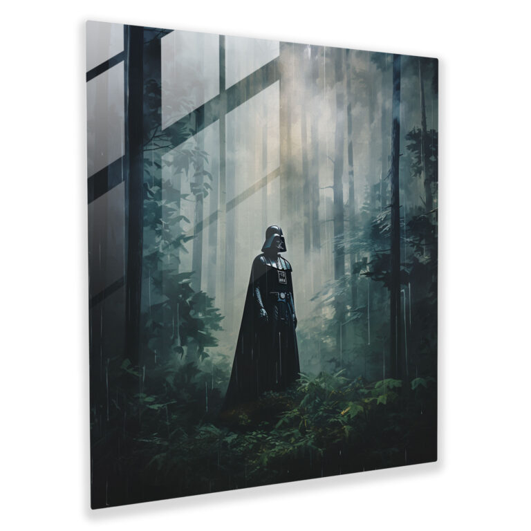 Darth Vader Impressionist Glass Print - Darth Vader, Modern Art, Glass Wall Art, Darth Vader
