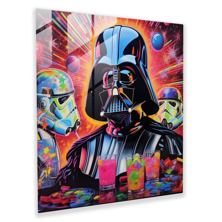 Retro Disco Darth Vader Glass Wall Art - Darth Vader, Glass Wall Art, Modern Art, Darth Vader