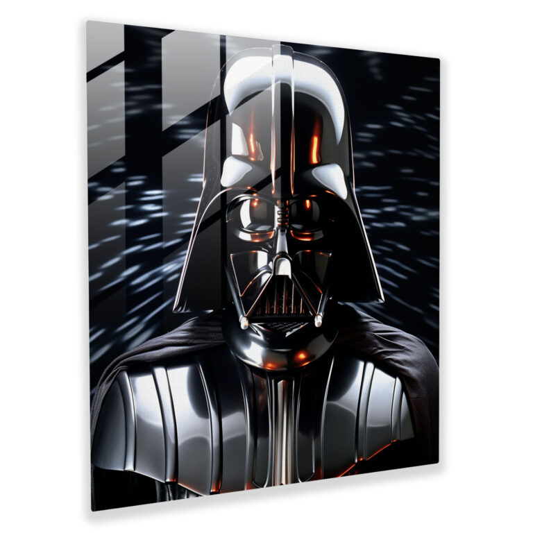 Realistic Menace Darth Vader Glass Print - Darth Vader, Darth Vader, Glass Art, Wall Decoration