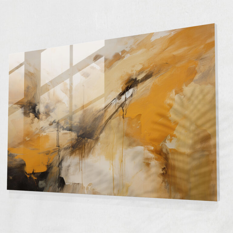 Earth Glass Print - Earth, Earth Tones, Abstract Expressionist Painting, Glass Art
