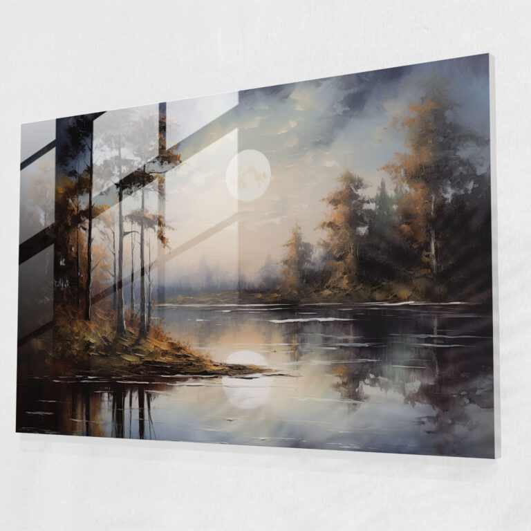 Moon Home Decoration - Earth, Glass Art, Wall Decoration, Moon