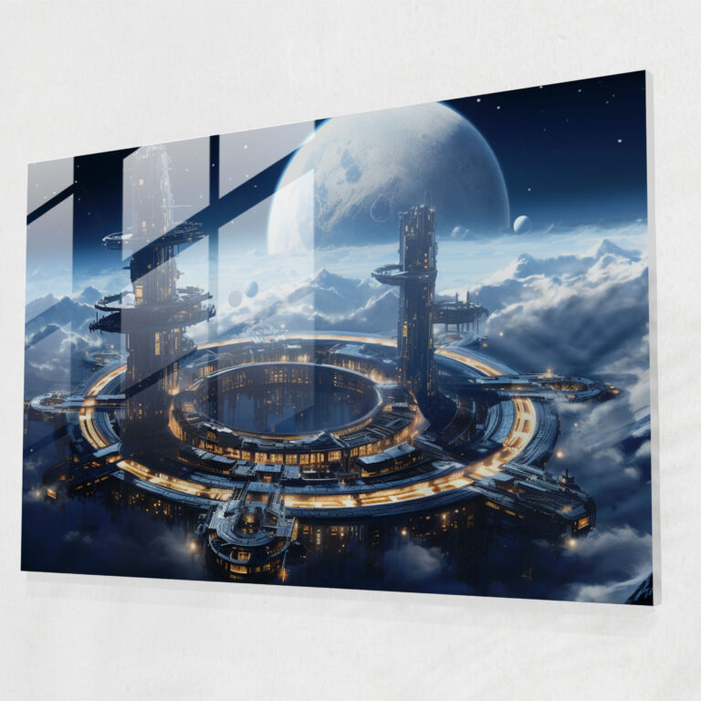 Moon Home Decoration - Earth, Home Decoration, Futuristic Artwork, Wall Decoration