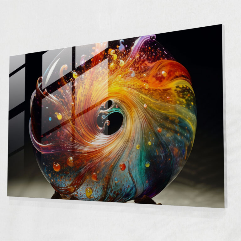 Supernova Galaxy Glass Print - Earth, Excitement, Radiant Bursts, Glass Print