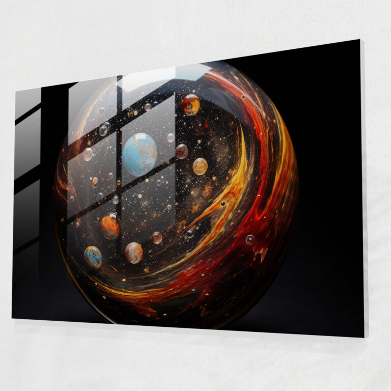 Deep Space Galaxy Glass Print - Earth, Galaxy, Deep Space, Distant Galaxies