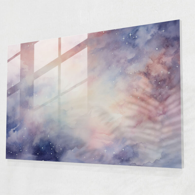 Galaxy Glass Art - Earth, Modern Art, Home Decoration, Serene
