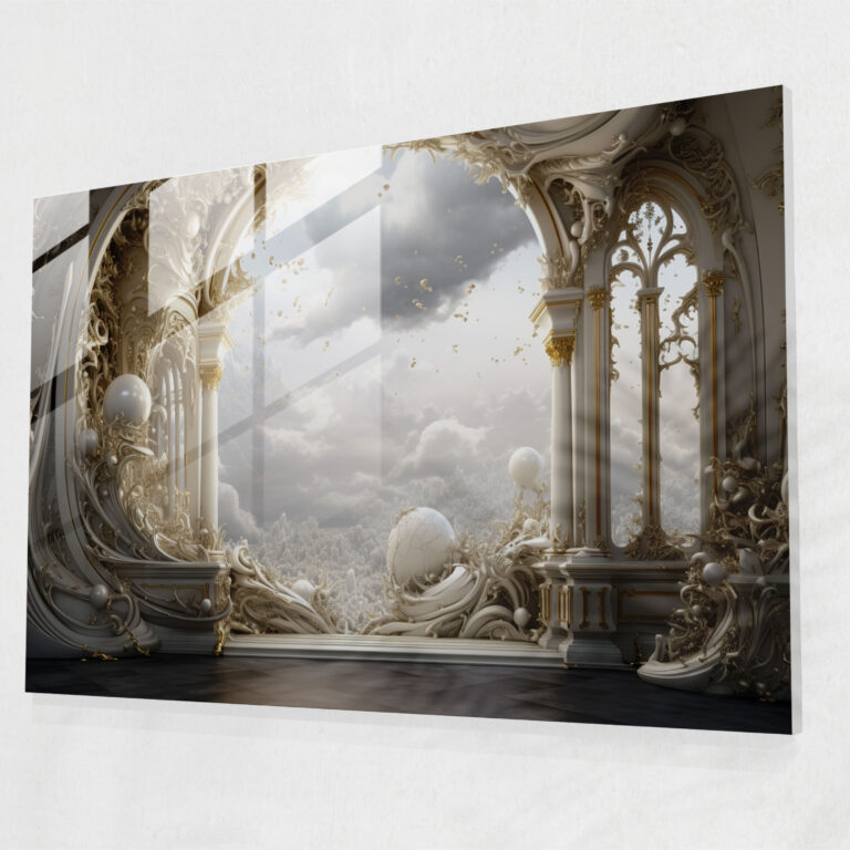 Realistic Jupiter Glass Print - Earth, Intricate Details, Textures, Modern Art